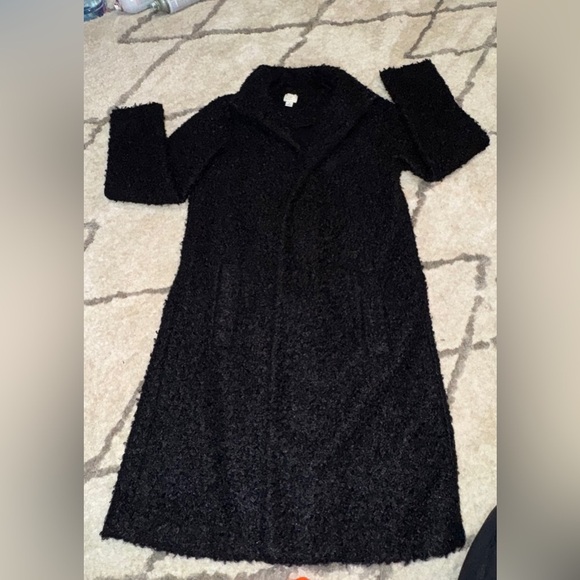 A new day Black Teddy Coat Size Small Cozy Faux Fur Jacket - Picture 1 of 4
